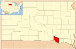 Location of the Yankton Indian Reservation