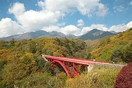 Mt. Yatsugatake and Higashizawa Bridge Hokuto, Yamanashi