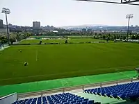 Pitches and tennis courts near the main stadium