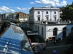 The station building as seen from the northern overbridge