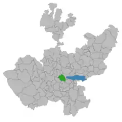 Location of the municipality in the state of Jalisco