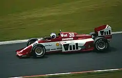 Jonathan Palmer driving for Zakspeed in 1985