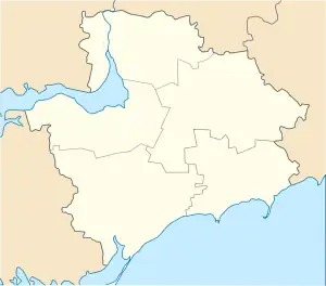 Zaporizhzhia is located in Zaporizhzhia Oblast