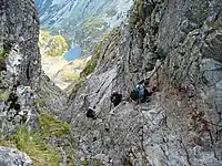 Descent through The Honoratka Couloir