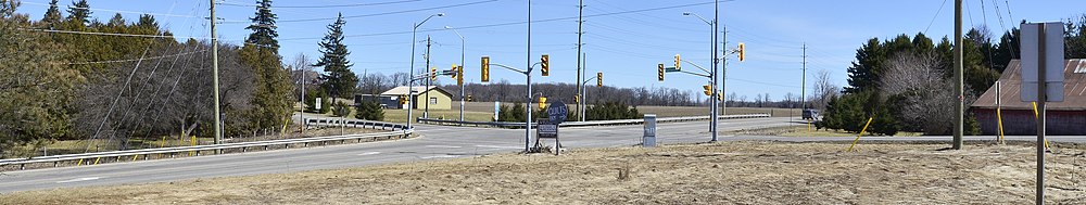 Looking northeast at Zuber Corners