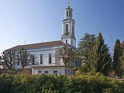 Zürcher Neumünsterkirche, rebuilt by Bluntschli