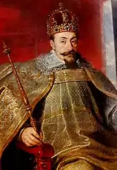 Sigismund III from the House of Vasa, was monarch of Poland, Lithuania, Sweden and Finland.