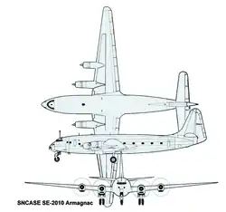 3-view of SNCASE SE-2010 Armagnac