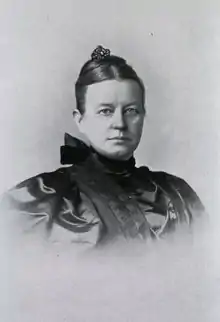 Portrait of Sarah J. McNutt, M.D. Head and shoulders, right pose