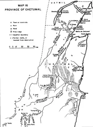 Province of Chetumal map